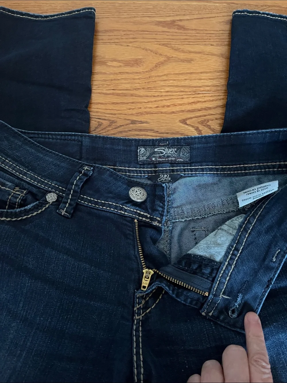 Silver Jeans Skinny Dark Blue Stretch Denim - Picture 5 of 15